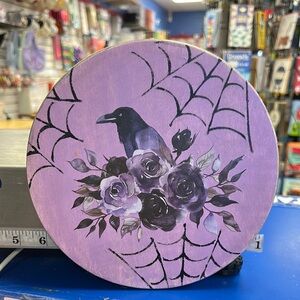 Purple Raven and Roses Wall Art